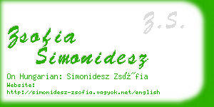 zsofia simonidesz business card